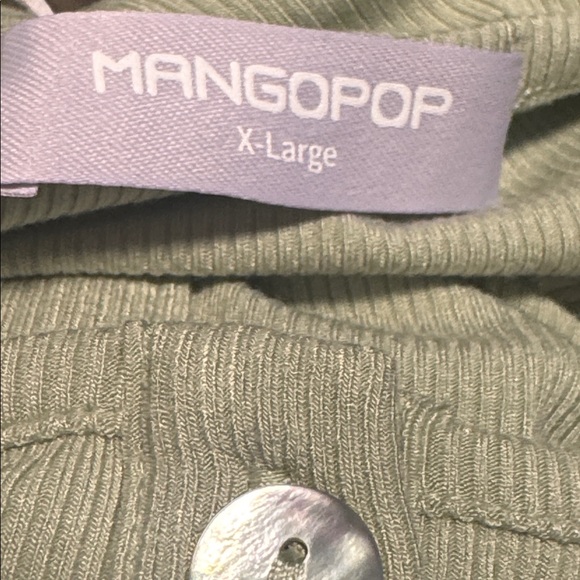 Mangopop Ribbed Short Sleeve Bodysuit Green (BR666) - Picture 9 of 9